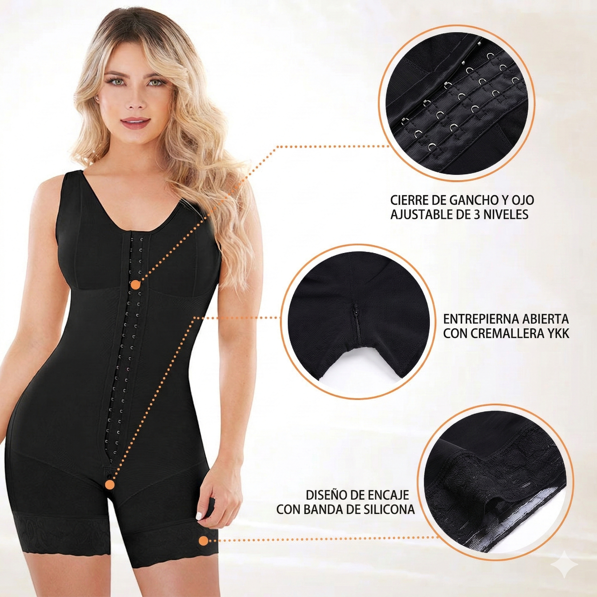 Faja Moldeadora 3 en 1 | Anti-Rollo | Control Abdomen | Levanta Glúteos