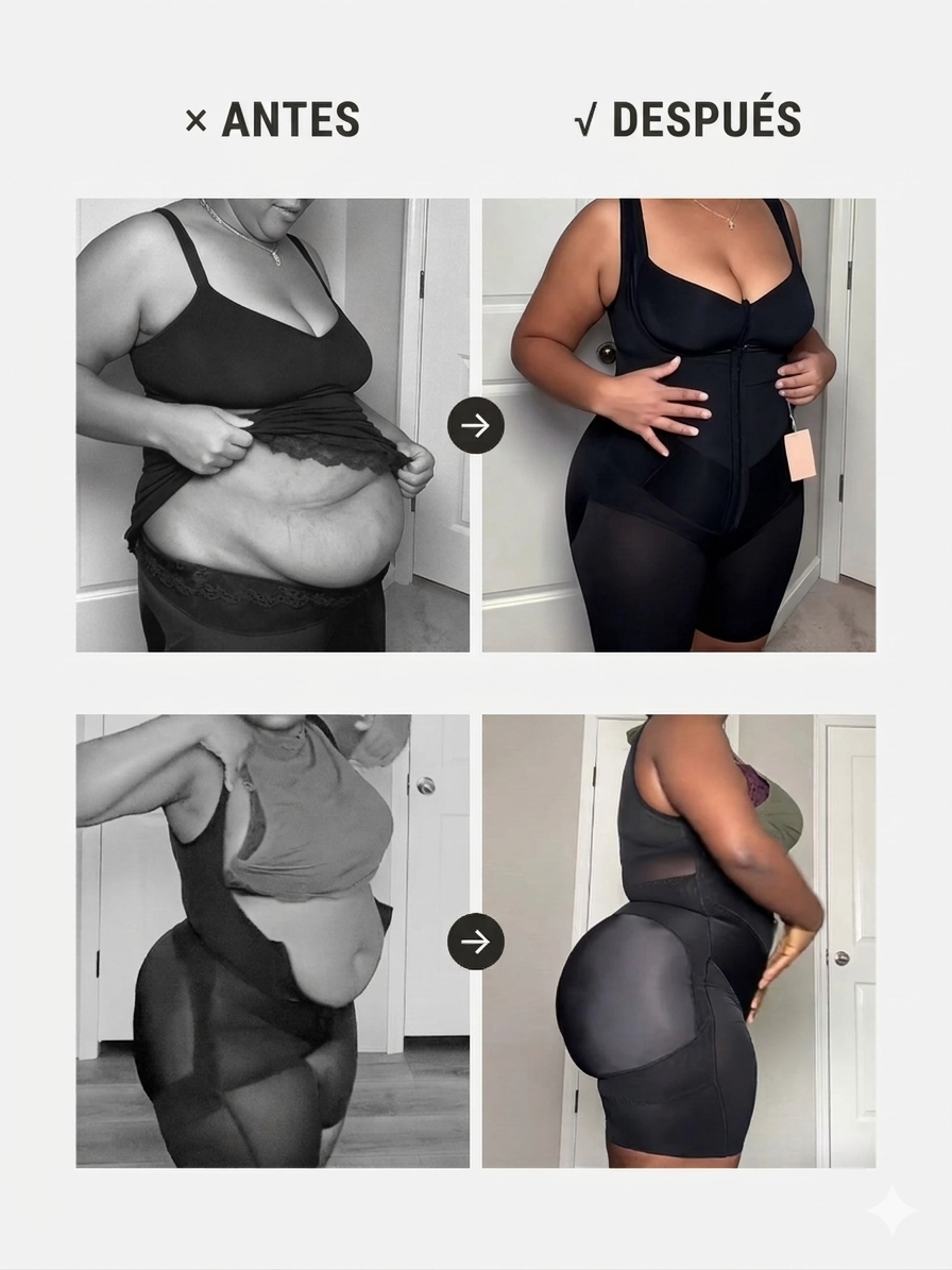 Faja Moldeadora 3 en 1 | Anti-Rollo | Control Abdomen | Levanta Glúteos