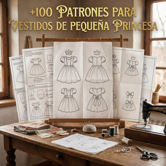 +100 patrones de vestido de princesas de niña